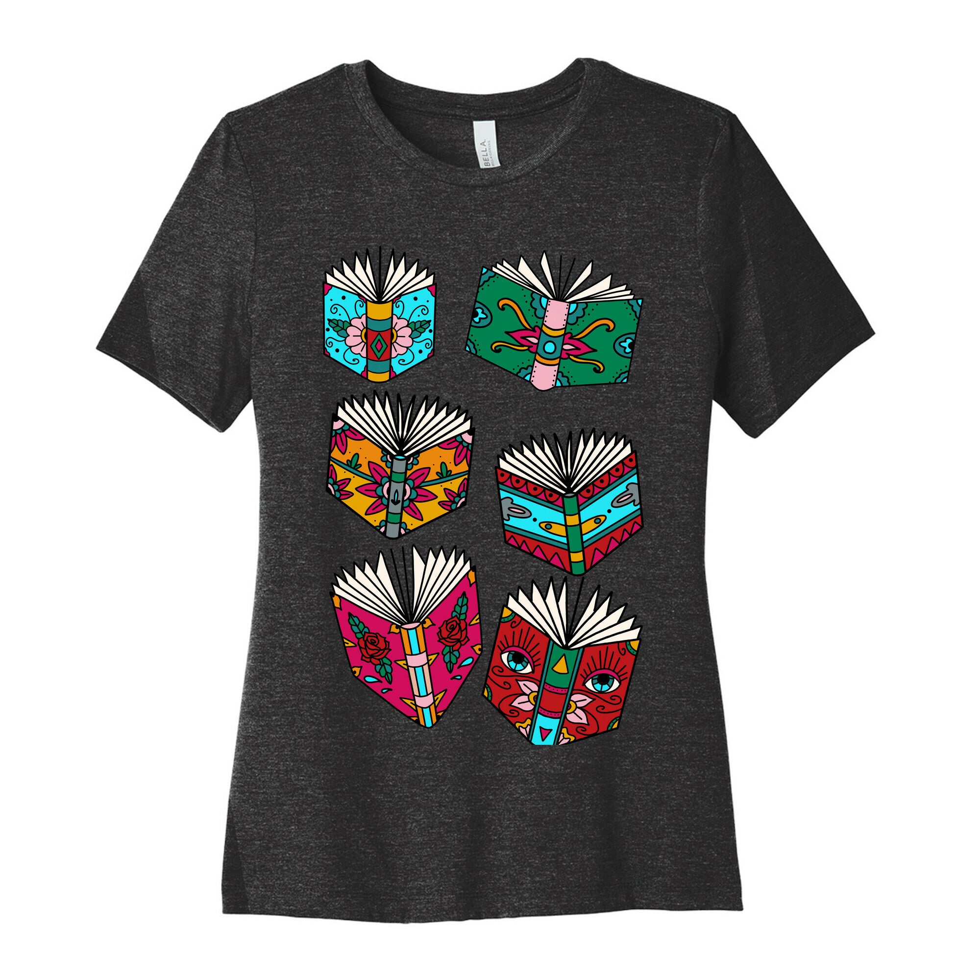Punk Book Tattoo Pattern Women's Cotton Tee